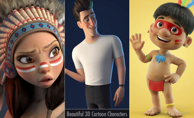 20 Beautiful and Creative 3D Cartoon characters and funny 3d models