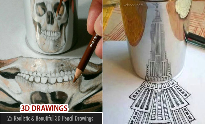 25 Beautiful 3D Pencil Drawings and 3D Art works - Part 2