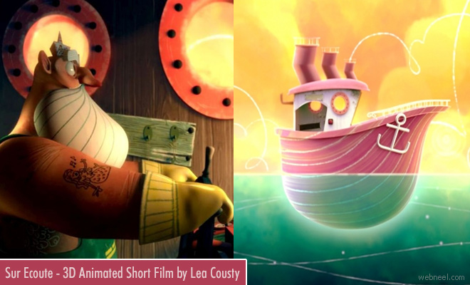 Sur Ecoute - Beautiful 3D Animated short film by Lea Cousty