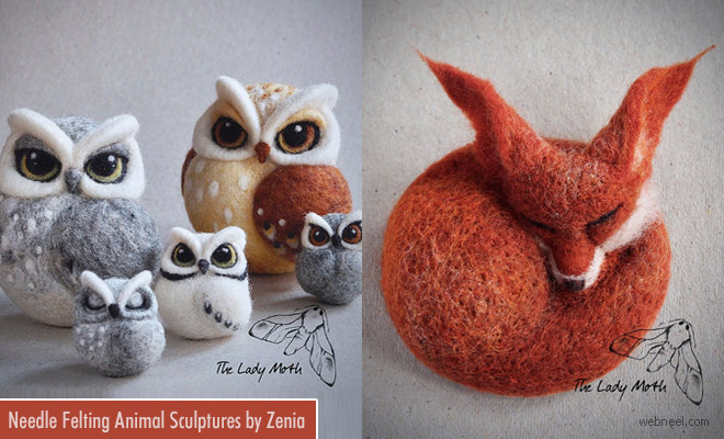 Stunning Needle Felting and Wet Felting Animal Sculptures by Zenia