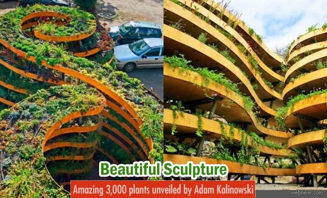 Beautiful sculpture with amazing 3000 plants unveiled by Adam Kalinowski