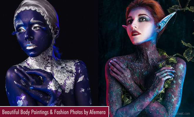 Beautiful Body Painting ideas and Fashion Photographs by Afemera