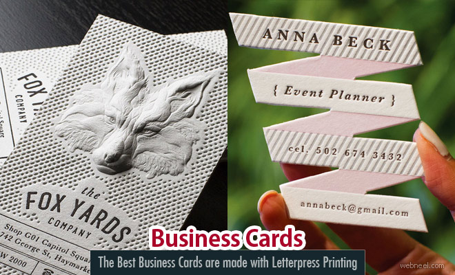The Best Business Cards are made with Letterpress Printing