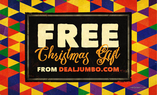 Free Christmas Gift from Dealjumbo - Custom Fonts, Beautiful Graphics and Templates