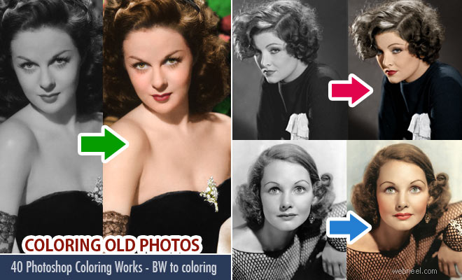 40 Photoshop Coloring Works - Colorize old black and white photos