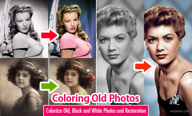 40 Photoshop Coloring Works - Colorize old black and white photos - part 1