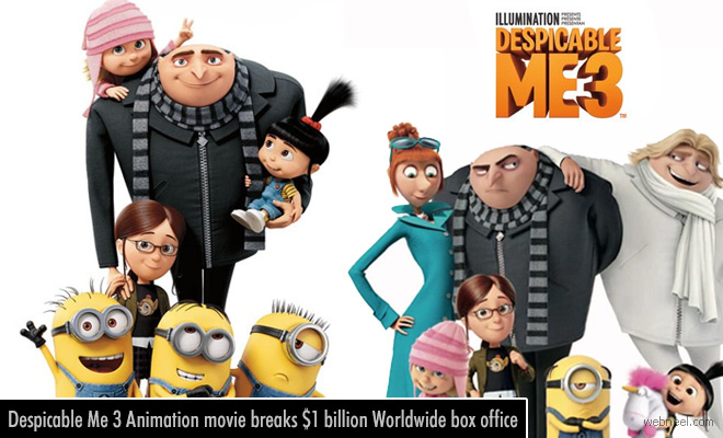 Despicable Me 3 Animation movie breaks $1 billion Worldwide box office