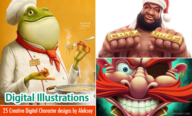 25 Creative Digital Illustrations and Digital Character designs by Aleksey Baydakov