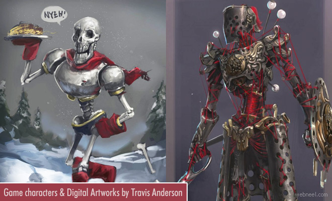 Scintillating Game character designs and Digital Paintings by Travis Anderson