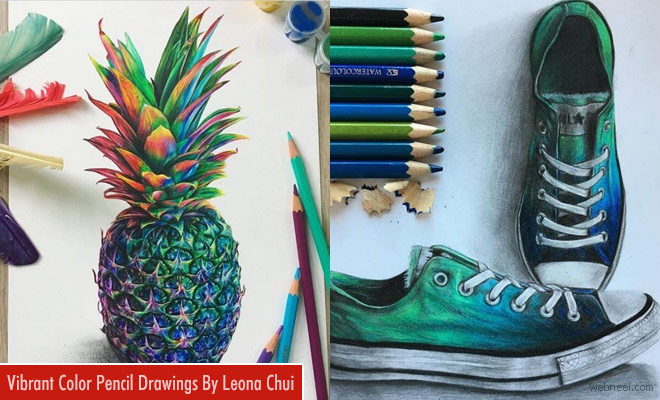 Realistic and Vibrant Color Pencil Drawings By Leona Chui