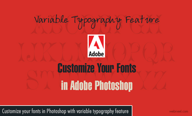 Customize your fonts in Photoshop with Variable Typography feature