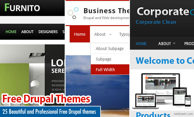25 Beautiful and Professional Free Drupal themes for Web Designers