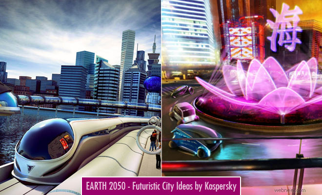 Earth 2050 - Futuristic City Design Ideas by Kaspersky Lab