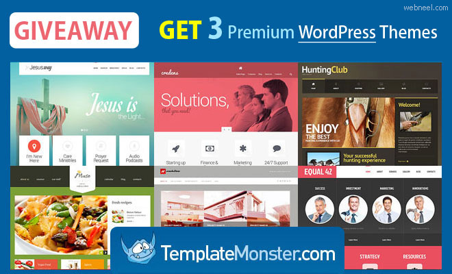 Giveaway: 3 WordPress Themes from TemplateMonster