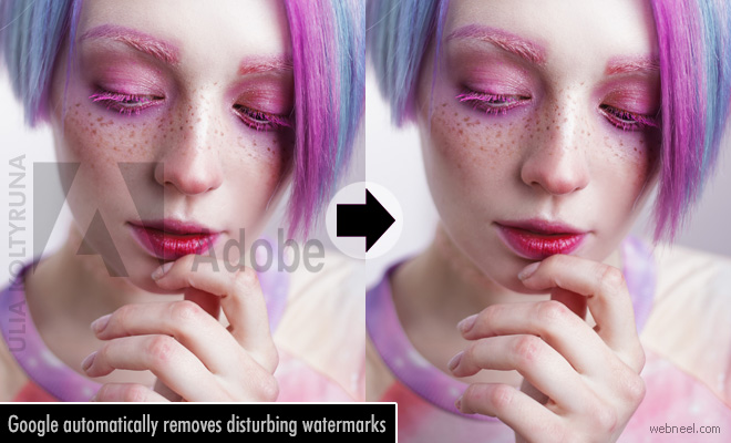 Google algorithm automatically removes disturbing watermarks from stock photos