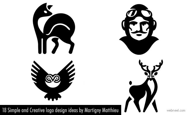 18 Simple and Creative logo design ideas by Martigny Matthieu