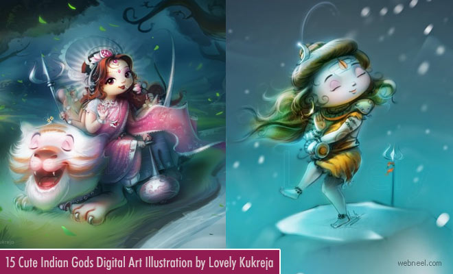 15 Beautiful Indian God Digital Art works and Illustrations by Lovely Kukreja