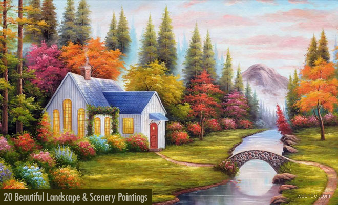 12 Beautiful Landscape Oil Paintings and art works from top Artists