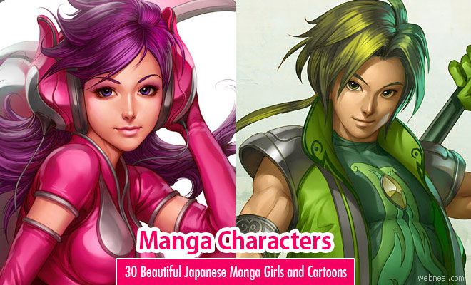 30 Beautiful Japanese Manga Girls Boys and Cartoon Characters