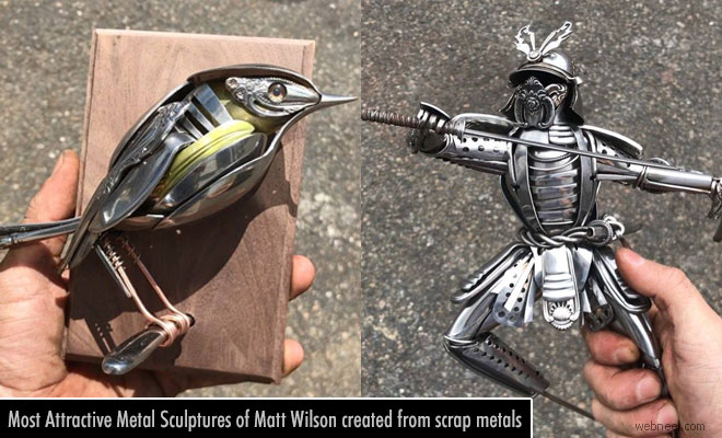 Most Attractive Metal Sculptures of Matt Wilson created from scrap metals