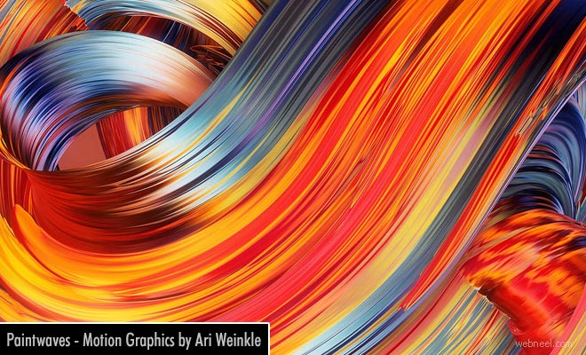 Paintwaves - Abstract and Colorful Motion Graphics Digital Painting by Ari Weinkle1