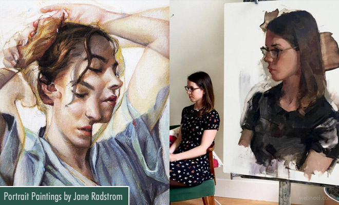 Stunning Portrait Paintings with Photographic Effects by Jane Radstrom