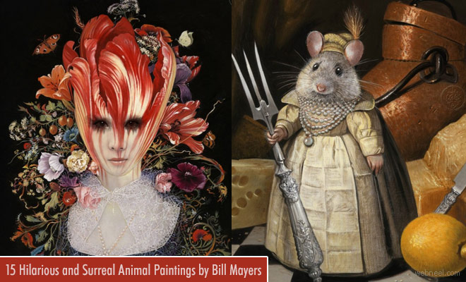 15 Hilarious and Surreal Animal Paintings and Artworks by Bill Mayers