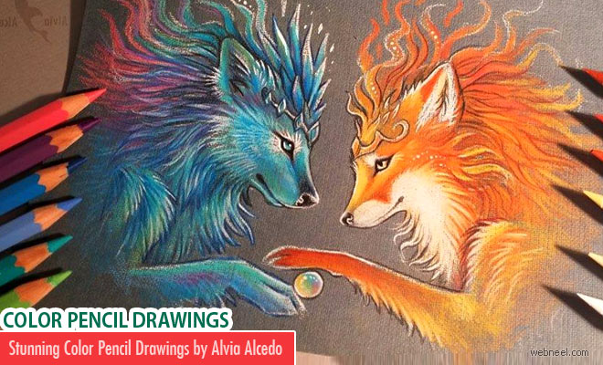20 Stunning Color Pencil Drawings and illustrations by Alvia Alcedo