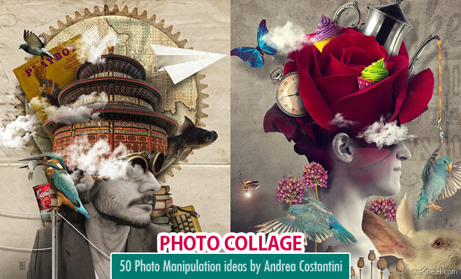 40 Creative Photo Collage Ideas and Photo Manipulations by Andrea Costantini