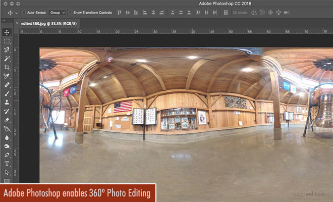 Adobe's new update for Photoshop CC enables 360 degree image editing1