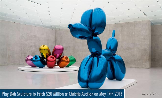 Aluminium Play Doh Sculpture to fetch $20 Million for artist Jeff Koons - Sculpture exhibition