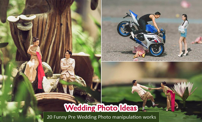 20 Funny Pre Wedding Photography ideas and Photo manipulations