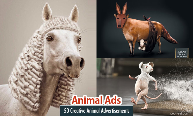 50 Animal themed Print Advertisements and print ads inspiration for you