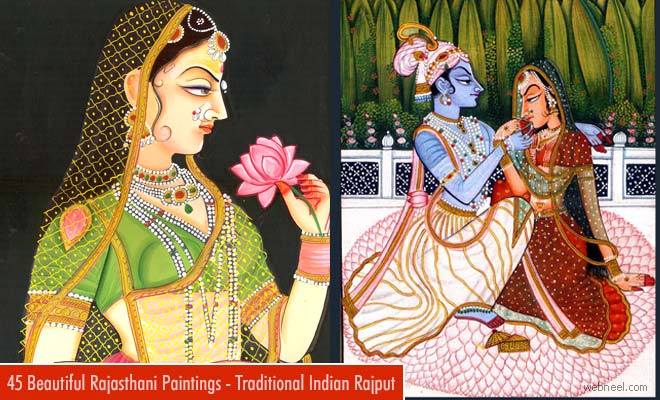 45 Beautiful Rajasthani Paintings - Traditional Indian Rajput Paintings - part 2