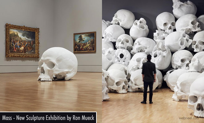 100 Human Resin Skulls Floods the National Gallery of Victoria in Melbourne