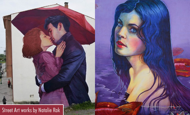 Mind-blowing Street Art works by Polish artist Natalie Rak