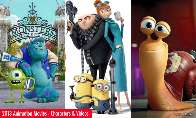 2013 Animation Movies - Monsters University, Despicable Me2 and Turbo1