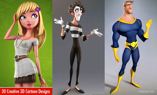 30 Creative 3D Cartoon Character Designs for your inspiration