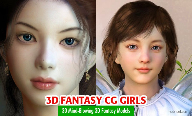 30 Mind-Blowing 3D Fantasy Girl Artworks by Kjun and 9Bzo7