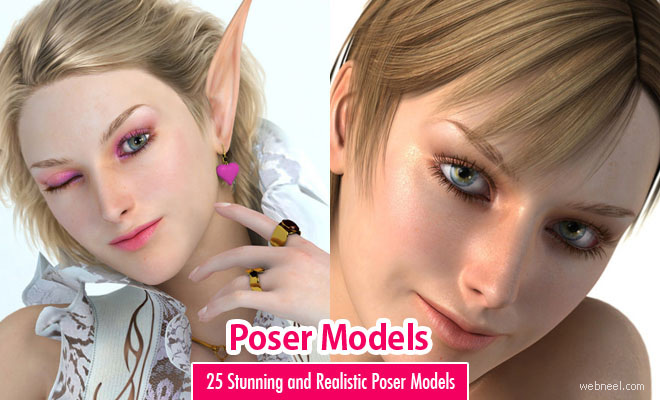Poser 3D Models - 25 Stunning and Realistic 3D Girls Designs by Yukitan
