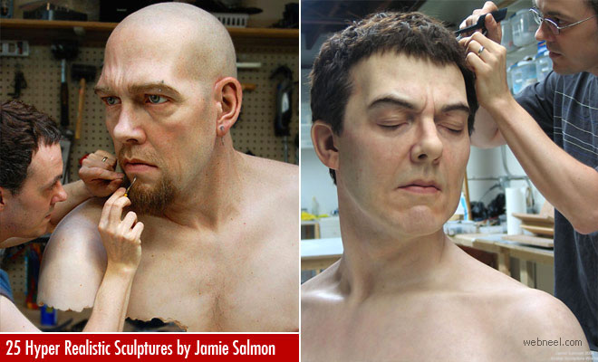 25 Hyper Realistic Silicone Portrait Sculptures by Jamie Salmon