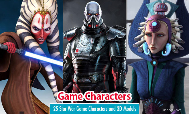 25 Star War Game Characters and 3D Models for your Inspiration