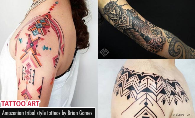 Alluring Amazonian tribal style Tattoo Art by Brian Gomes