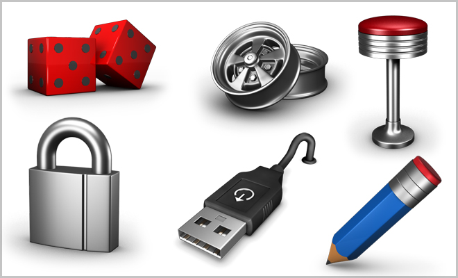 Creative 3D Icon Set - PNG - Download-attached zip