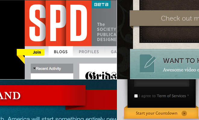 Third Dimension Effects, shadows and Depth in Web design