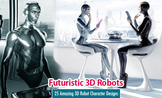 25 Amazing and Futuristic 3D Robot Character Designs by Benedict Campbell