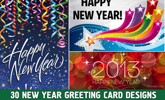 25 Beautiful New year Greeting cards 2013