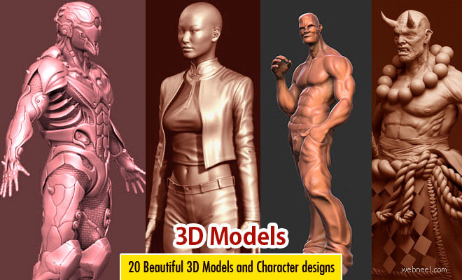 50 Realistic 3D Models and Character Designs for your inspiration