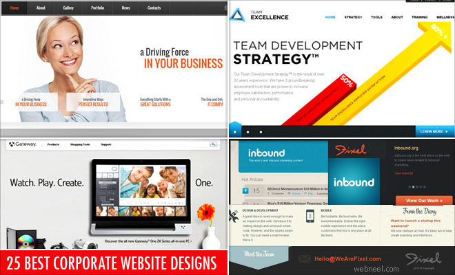 25 Best Corporate Website Design examples for your inspiration