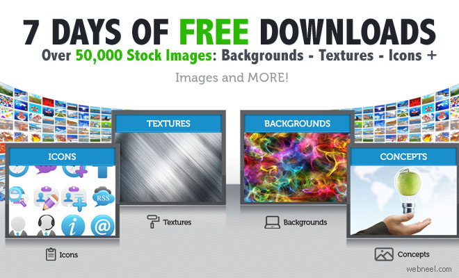 7 Days of Complimentary Downloads: 50,000 Graphics and Images